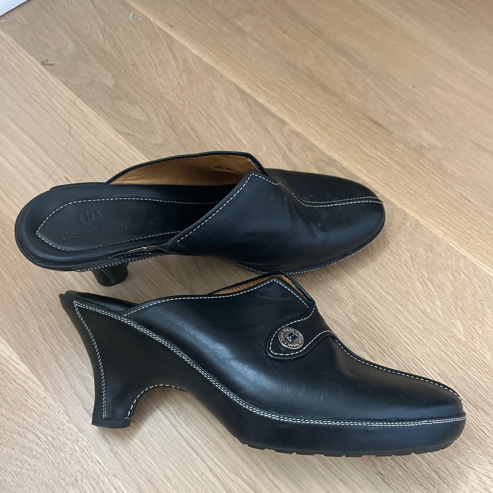 GORGEOUS vintage Cole Haan mules , clogs, wedges, size 8.5 made in Brazil